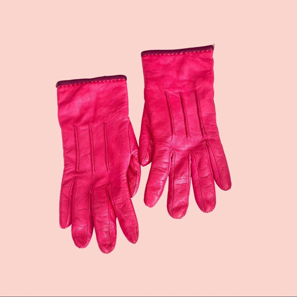 💛2 for $25💛 Pink Leather Gloves